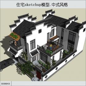SU06943住宅，徽派，中式风格，2层