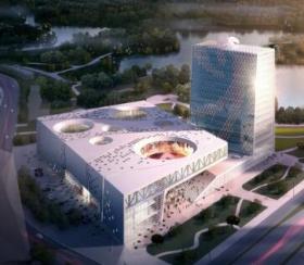 [北京]16层呼吸式玻璃幕墙体系知名传媒中心建筑设计方案...