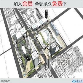 SK05179商业综合体 现代风格 su模型
