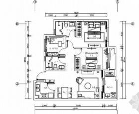 [浙江]现代风格三居室室内装修施工图（含实景效果图）