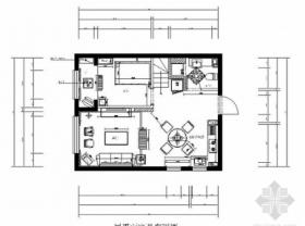 [内蒙古]田园法式乡村小型LOFT家装CAD施工图（含实景照...