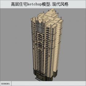 SU06381高层住宅，现代主义风格，33层