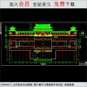 古建系列四 珠海普驼寺庙的建筑施工图CAD