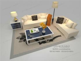 现代风格沙发组合3Dmax模型 (29)