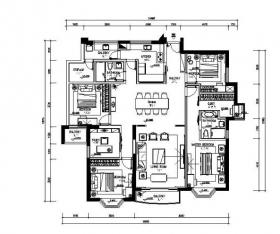 中式风格大型住宅板间设计CAD施工图（含效果图）