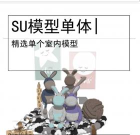 18套摆件装饰画室内SU模型