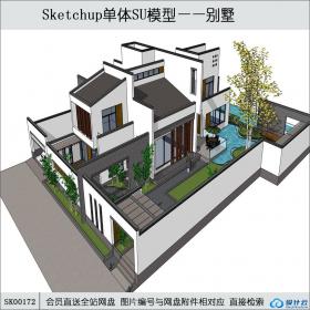 SK00172中式别墅su模型