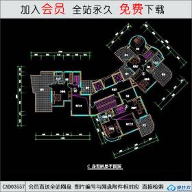 CAD03557金山名都C型高层住宅平立剖全CAD