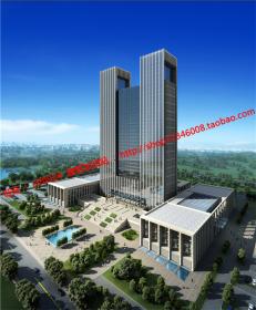 DB00074政府大楼/办公楼/行政办公设计/SU模型+CAD图纸+效果图