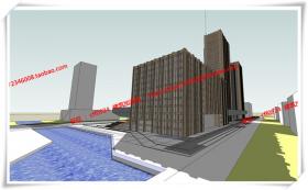 JZ179四星级酒店建筑设计方案SU模型+cad详细方案图纸