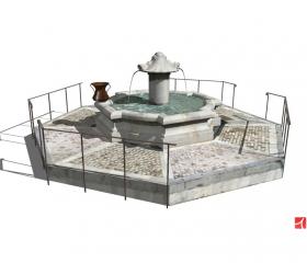 景观喷泉SU模型 (11)