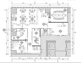 美乐辰现代风格办公空间户型样板间施工图