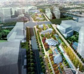 [上海]低碳轴线新型商务社区景观设计方案