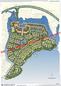 NO01184高级滨海城市小区规划别墅群豪华区域居住区cad总图