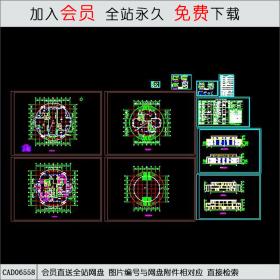 会所建筑施工图纸CAD