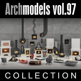 T82 Evermotion Archmodels Vol.97[壁炉火炉火堆3d模型]