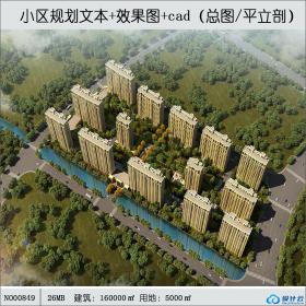 一套项目设计完整小区规划方案设计居住区住宅cad图纸全...