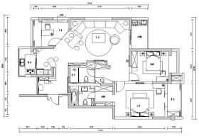 苏州水岸枫情三居室住宅设计施工图（附效果图）