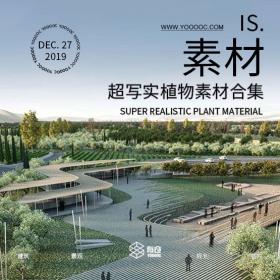 超写实风质感植物素材平立剖/效果图
