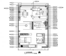 居然顶层设计中心一居室设计施工图（附效果图）