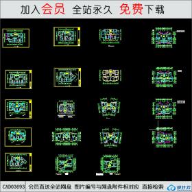 CAD03693小高层住宅户型图库CAD