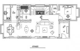 [山西]现代风格200平米跃层公寓别墅设计施工图（附效果...