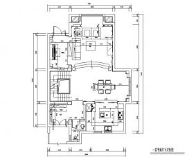 [江苏]混搭风格320平米联体别墅设计施工图（附效果图)
