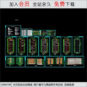 CAD06799 学生公寓D栋施工图.dCAD