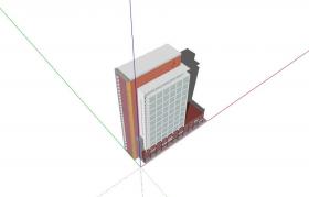 SU01392一套现代风格高层办公楼设计su模型草图大师sketchup资源