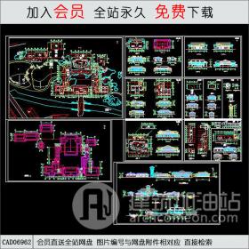 温泉浴场平立面CAD