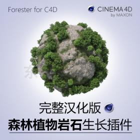 T318 c4d 植物生成器 森林岩石花卉模型生长插件 全中文汉化版