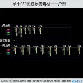 CAD01148多个住宅户型cad图纸