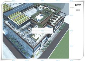 TU00414万科办公楼屋顶花园景观设计文本SU模型CAD图纸