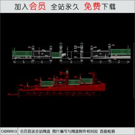 某小区大门施工图纸 CAD