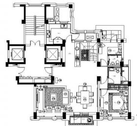 [杭州]现代豪华住宅空间施工图