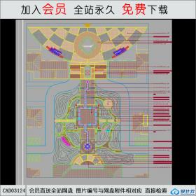 小区入口广场详细CAD