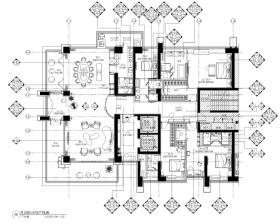 [广东]深圳鸿荣源一方中心5套样板房室内装修施工图+效...