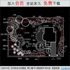 四季花城别墅庭院设计CAD