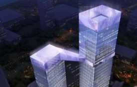 [重庆]超高层双塔商业综合体建筑设计方案文本（造型独特...