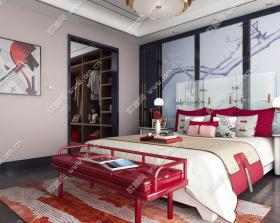 卧室家装空间3Dmax模型 (1)