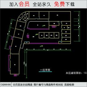 建筑cad施工图纸商业会所CAD