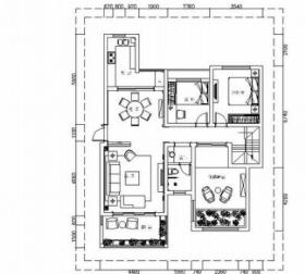 温馨浪漫欧式风格复式样板间CAD装修施工图（含效果）