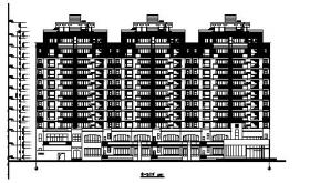 广东现代风格高层框架结构住宅建筑施工图