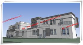 欧式别墅风格全套含SU模型/草图大师模型/效果图/cad图纸/3D...