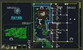 YH01745别墅庭院规划屋顶空中花园景观绿化cad施工图平面图
