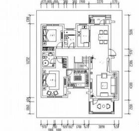 典雅现代简约复式样板间CAD装修施工图（含效果）