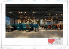 TU00611香港靓点餐饮茶餐厅全套CAD施工图+6张效果图+清单预算