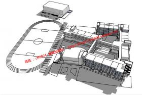 NO0135018班小学学校建筑方案设计cad总图平立面+su模型