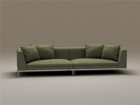 单个现代简约沙发3Dmax模型 (1)