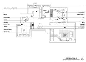 三居室地中海风格住宅装修施工图+效果图